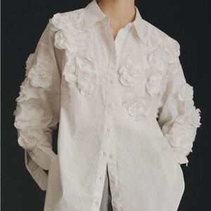 Maeve by Anthropologie White Blouse